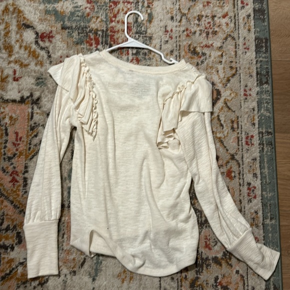 Anthropologie Pilcro brand XS long sleeve cream shirt - Picture 3 of 4